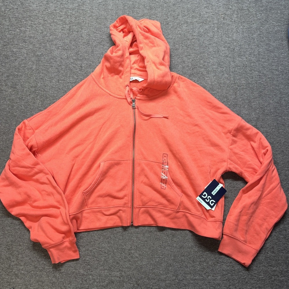 DSG Women's Size XL Terry Crop Full Zip Charisma NWT
